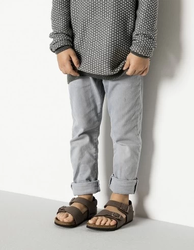 Birkenstock Sandales Enfant New York Cuir Mocha Marron – Image 7