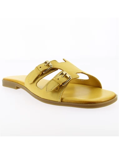 Hylton Mules Femme Palombaggia Cuir Jaune – Image 3