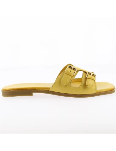 Hylton Mules Femme Palombaggia Cuir Jaune – Image 4