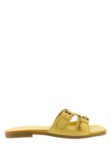 Hylton Mules Femme Palombaggia Cuir Jaune