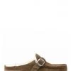 Birkenstock Sabots Fourrés Femme Buckley Suede Shearling Daim Marron