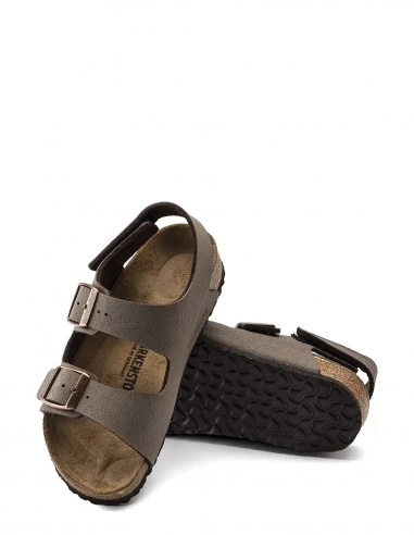 Birkenstock Sandales Enfant Milano Cuir Mocha Marron – Image 2