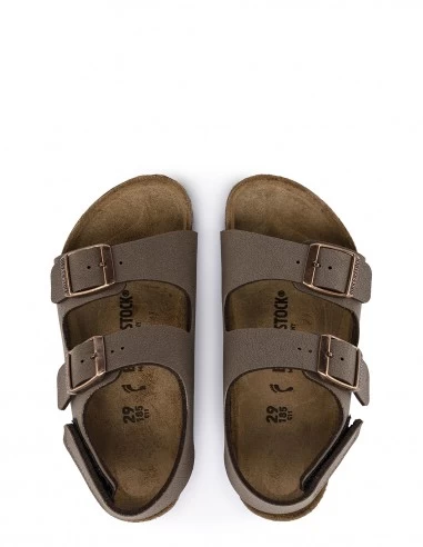 Birkenstock Sandales Enfant Milano Cuir Mocha Marron – Image 4