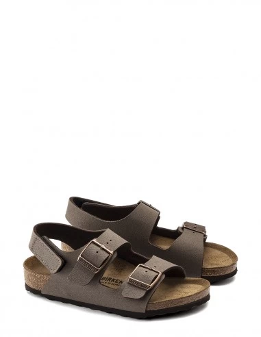 Birkenstock Sandales Enfant Milano Cuir Mocha Marron – Image 5