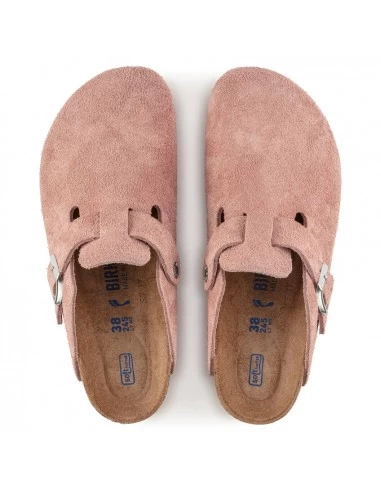 Birkenstock Sabots Femme Boston Daim Pink Clay Rose – Image 3