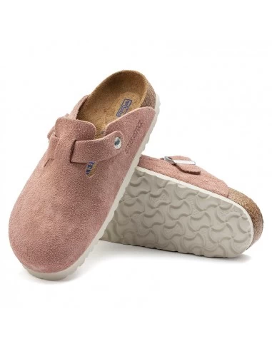 Birkenstock Sabots Femme Boston Daim Pink Clay Rose – Image 4