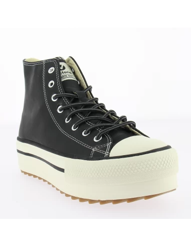 Victoria Baskets Montantes Femme Tribu Doble Efecto Piel Noir – Image 3