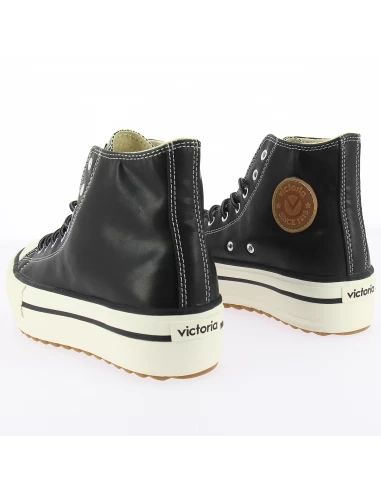 Victoria Baskets Montantes Femme Tribu Doble Efecto Piel Noir – Image 4