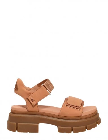 Ugg Sandales Compensées Femme Ashton Ankle Daim Terracota