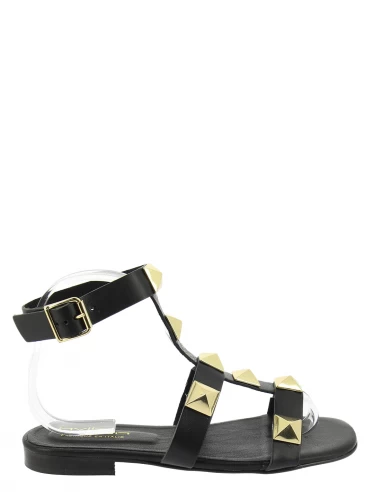 Hylton Sandales Femme Sunrise Cuir Noir