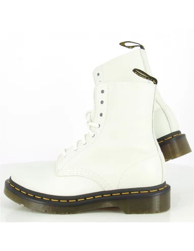 Dr. Martens Dr Martens Boots Femme 1460 Pascal Cuir Virginia Blanc – Image 4