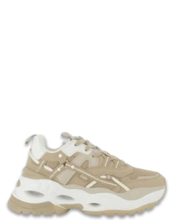 Buffalo Baskets Compensées Femme Triplet Hollow Beige