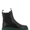 Tamaris Chelsea Boots Femme 25405-29 071 Cuir Noir/semelle Verte