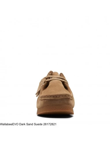Clarks Derbies Homme Wallabee Evo Dark Sand Suede – Image 3