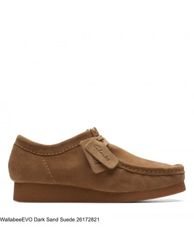Clarks Derbies Homme Wallabee Evo Dark Sand Suede – Image 5