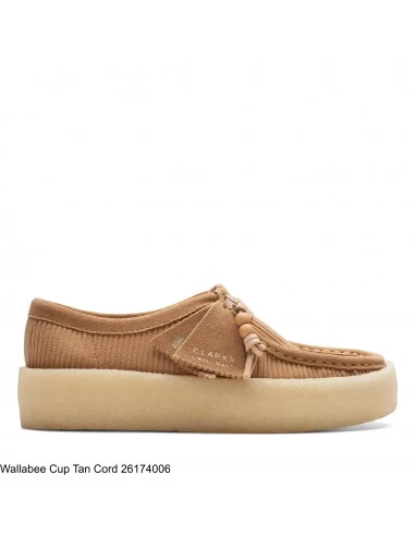 Clarks Derbies Wallabee Cup Tan Cord Femme – Image 4