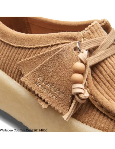 Clarks Derbies Wallabee Cup Tan Cord Femme – Image 6