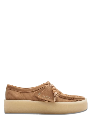 Clarks Derbies Wallabee Cup Tan Cord Femme