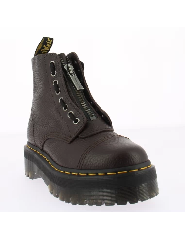 Dr. Martens Dr Martens Boots Compensées Femme Sinclair Cuir Milled Nappa Bordeaux Foncé – Image 3