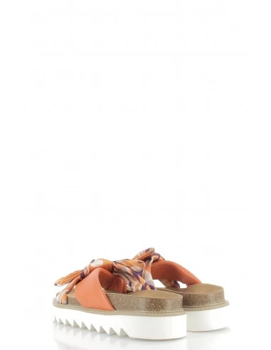 Tamaris Mules Compensées Femme 27419-30 608 Orange/foulard/blanc – Image 4