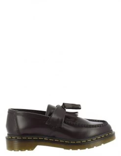 Dr. Martens Dr Martens Mocassins Pampilles Femme Adrian Yellow Stitch Cuir Smooth Bordeaux Foncé