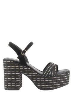 Tamaris Sandales Compensées à Talon Femme 28034-30 046 Cuir Noir