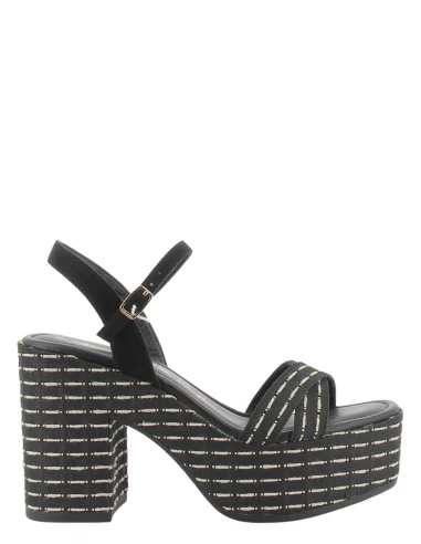 Tamaris Sandales Compensées à Talon Femme 28034-30 046 Cuir Noir