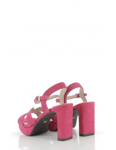 Tamaris Sandales Compensées à Talon Femme 28309-20 513 Cuir Fuchsia – Image 4