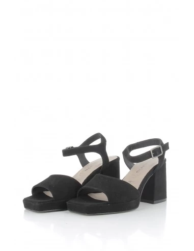 Tamaris Sandales à Talons Femme 28374-20 001 Daim Noir – Image 2