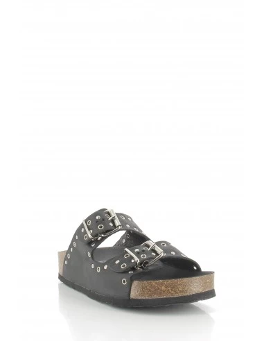 Plakton Mules Femme Met Beta Re Cuir Noir – Image 3