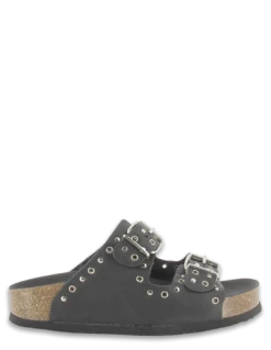 Plakton Mules Femme Met Beta Re Cuir Noir