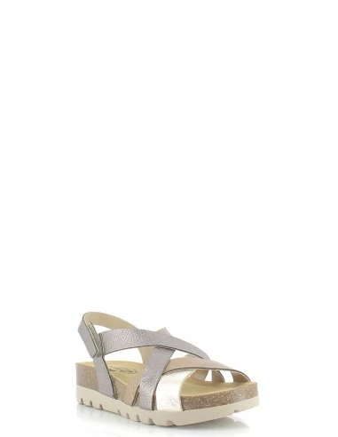 Plakton Sandales Femme Calypsso Cuir Gris – Image 3