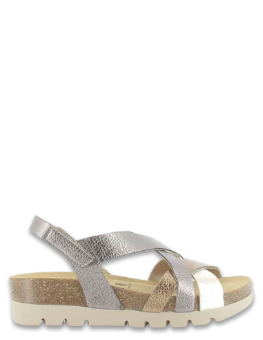 Plakton Sandales Femme Calypsso Cuir Gris