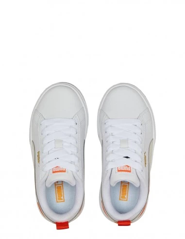 Puma Sneakers Compensées Enfant Mayze Lth Cuir Blanc/orange – Image 3