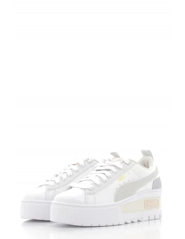 Puma Sneakers Compensées Femme Mayze Wedge Pastel Cuir Blanc/gris – Image 2