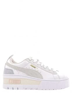 Puma Sneakers Compensées Femme Mayze Wedge Pastel Cuir Blanc/gris