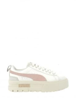 Puma Sneakers Compensées Femme Mayze Thrifted Cuir Blanc/rose