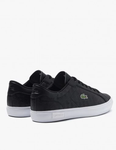 Lacoste Sneakers Homme Powercourt Cuir Noir/blanc – Image 3