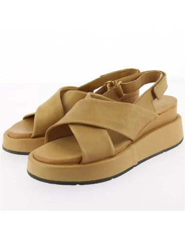 Mjus Sandales Compensées Femme Bristol Avena Caramel – Image 2