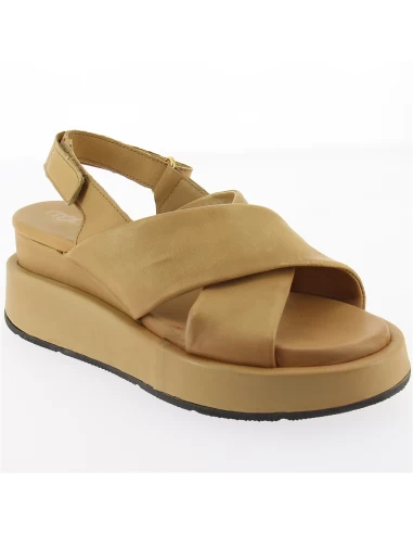 Mjus Sandales Compensées Femme Bristol Avena Caramel – Image 3