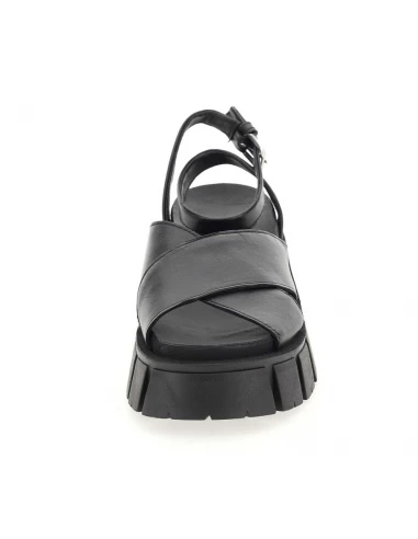 Mjus Sandales Compensées Femme Kara Cuir Noir – Image 3