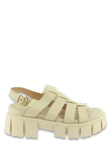 Mjus Sandales Compensées Femme Marmara Beige
