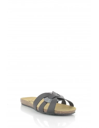 Plakton Mules Femme Mam Atlas Cuir Noir – Image 3