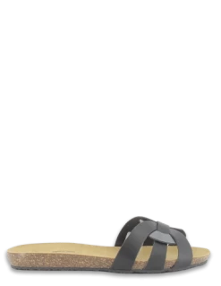 Plakton Mules Femme Mam Atlas Cuir Noir