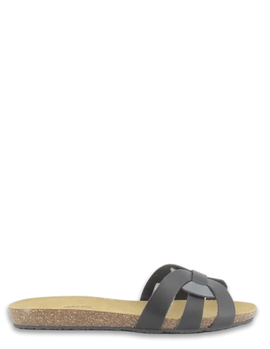 Plakton Mules Femme Mam Atlas Cuir Noir