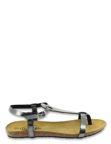 Plakton Sandales Femme Mam Zouk Cuir Noir