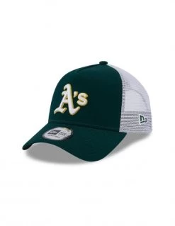 New Era Team Script Trucker Oakath Dkgwhi