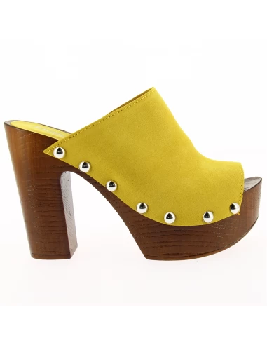 Sandro Rosi Mules à Talon Femme 7551 Cuir Jaune – Image 4