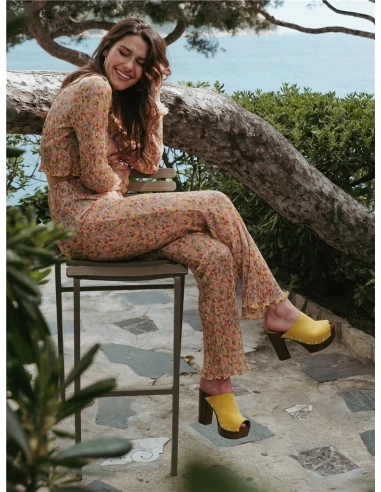 Sandro Rosi Mules à Talon Femme 7551 Cuir Jaune – Image 6