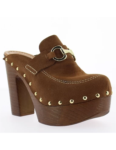 Sandro Rosi Mules à Talon Femme 8422 Cuir Marron – Image 3